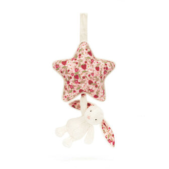 Jellycat Blossom Cream Bunny &#039;Berry&#039; Musical Pull
