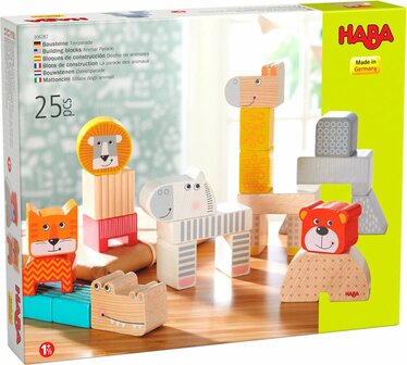 Haba Bouwstenen met motief Dierenparade