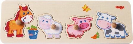 Haba Grijppuzzel jonge dieren op de boerderij