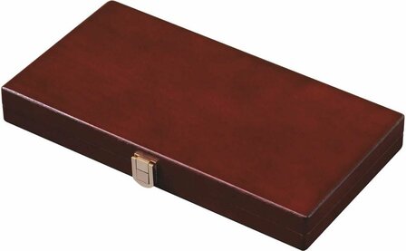 Backgammon kist bruin 28,5x15,5 cm