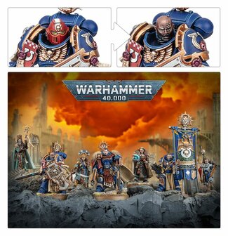 Warhammer 40,000 space Marines Captain Titus and The Wardens of Ultramar