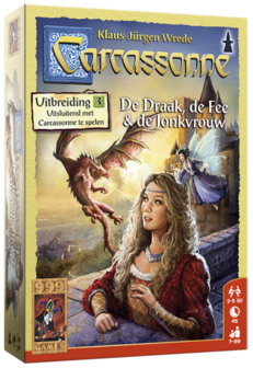 Carcassonne Uitbreiding 3 De Draak, de Fee &amp; de Jonkvrouw 999-Games