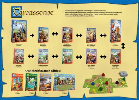 Carcassonne: Uitbreiding 8 Bruggen, Burchten en Bazaars 999-Games