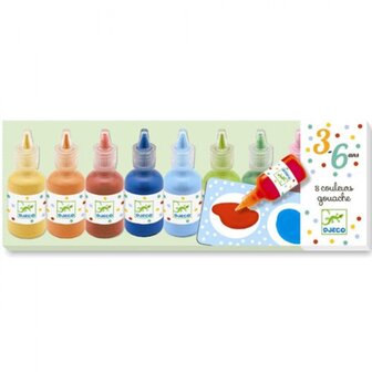 Djeco 8 gouache bottles