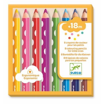 Djeco 8 colouring pencils for young children