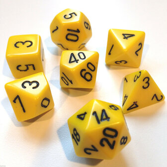 CHX 25402 Chessex Dice Set Opa Poly Yellow/Black 