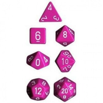 CHX 25427 Chessex Dice Set Opa Poly Lt. Light Purple/White 