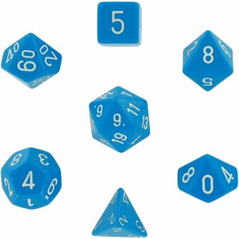 CHX 25416 Chessex Dice Set Opa Poly Lt. Blue/White 