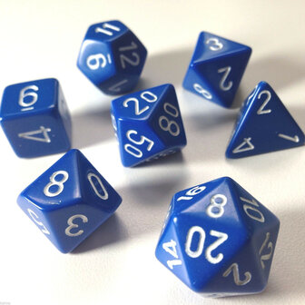 CHX 25406 Chessex Dice Set Opa Poly Blue/White 