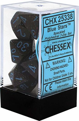 CHX 25338 Chessex Dice Set Spec Poly Blue Stars 