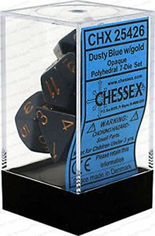 CHX 25426 Chessex Dice Set Opa Poly Dust Blue/Copper 