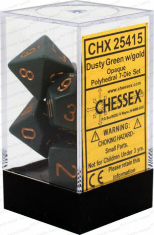 CHX 25415 Chessex Dice Set Opa Poly Dust Green/Copper 