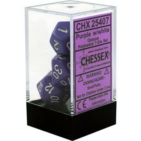 CHX 25407 Chessex Dice Set Opa Poly Lt. Purple/White 