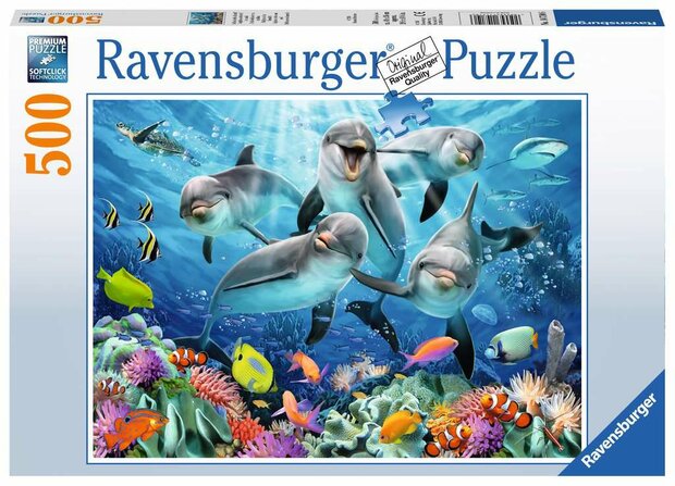 Ravensburger Puzzel Dolfijnen in het Koraalrif