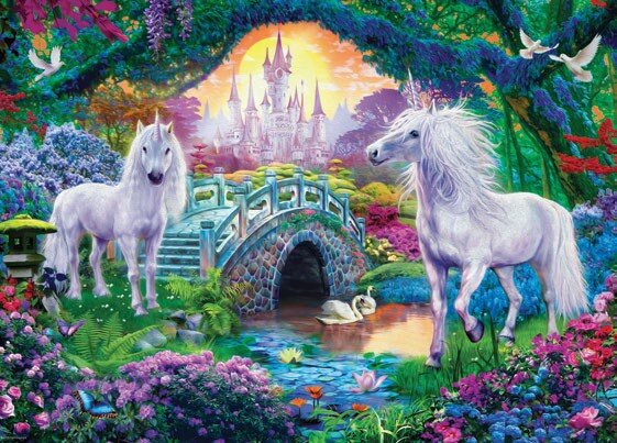 Puzzel Unicorns in Fairyland XL