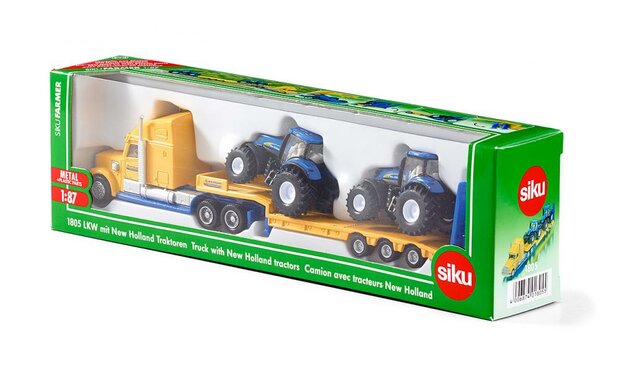 Siku Vrachtwagen met New Holland tractoren