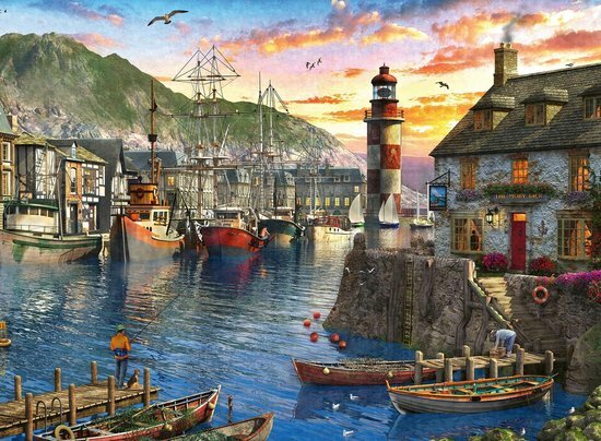 Ravensburger Puzzel 's Ochtends bij de Haven