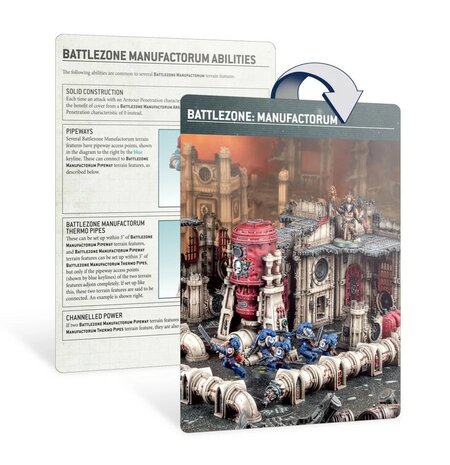 Warhammer 40,000 Battlezone: Manufactorum – Terrain Datasheet Cards