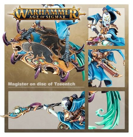 Warhammer Age of Sigmar Magister on disc of Tzeentch