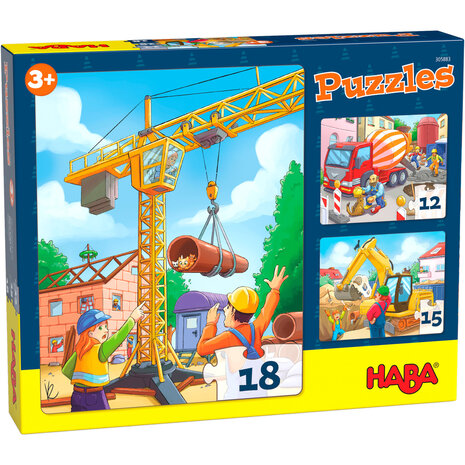 HABA Puzzels Bouwvoertuigen