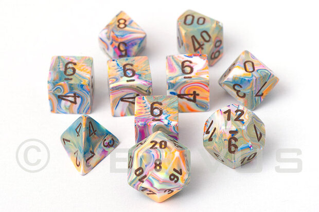 CHX 27441 Chessex Dice Set Festive Vibrant/Brown