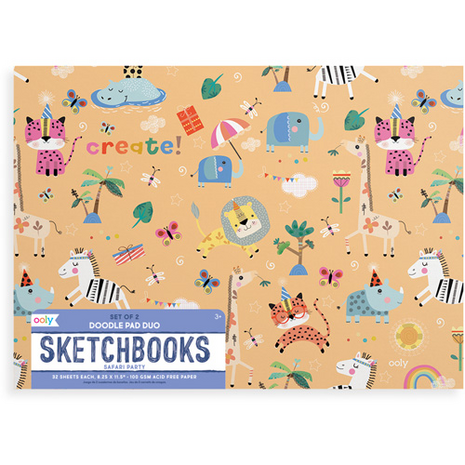 Ooly – Doodle Pad Duo Sketchbooks – Safari Party