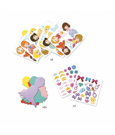 Djeco Creeëren met Stickers - I love Princesses