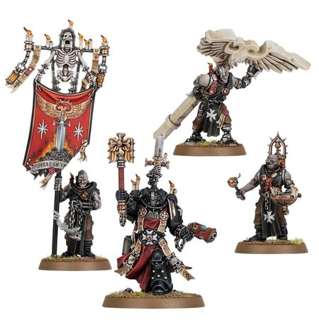 Warhammer 40,000 Black Templars Chaplain Grimaldus & Retinue