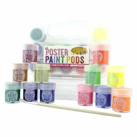 Ooly – Lil Poster Paint Pods & Brush – Classic