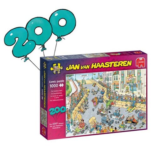 Jan van Haasteren - Zeepkistenrace 200e puzzelplaat