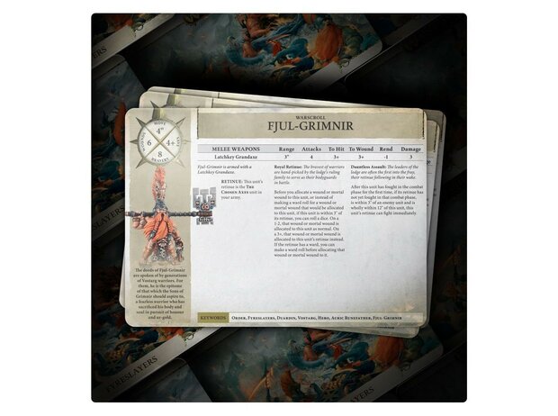 Warhammer Age of Sigmar Warscroll Cards: Fyreslayers
