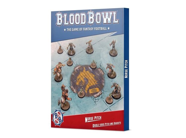 Warhammer Blood Bowl Norse Pitch – Double-sided Pitch and Dugouts Set