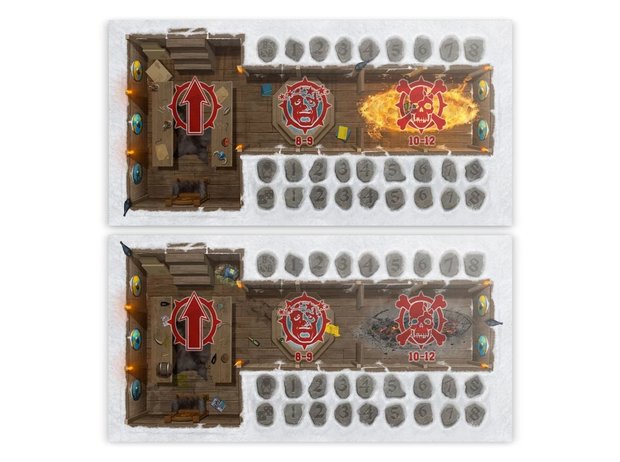Warhammer Blood Bowl Norse Pitch – Double-sided Pitch and Dugouts Set
