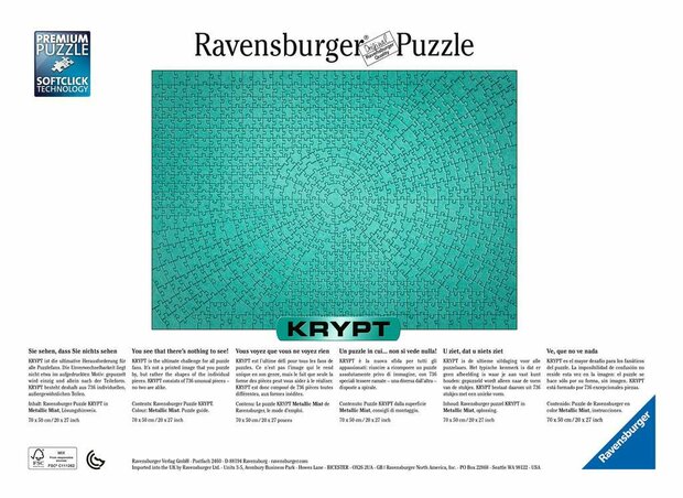 Ravensburger Puzzel Krypt Metallic Mint