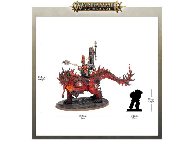 Warhammer Age of Sigmar Auric Runefather on Magmadroth