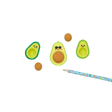 Ooly – Avocado Love Eraser and Sharpener – Set of 3