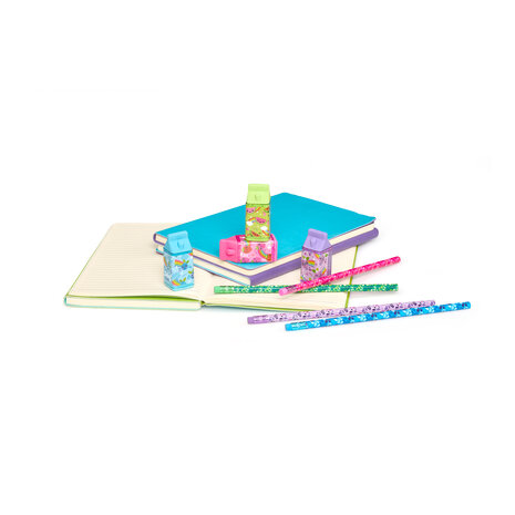 Ooly – Lil’ Juicy Box Scented Erasers + Sharpeners Paars