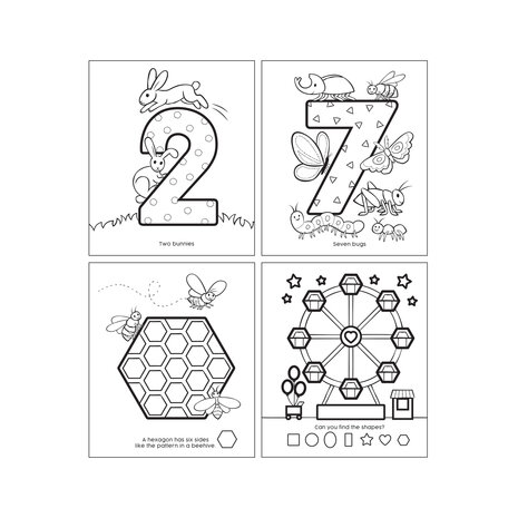 Ooly – Toddler Color-In’ Book – 123 Shapes & Numbers