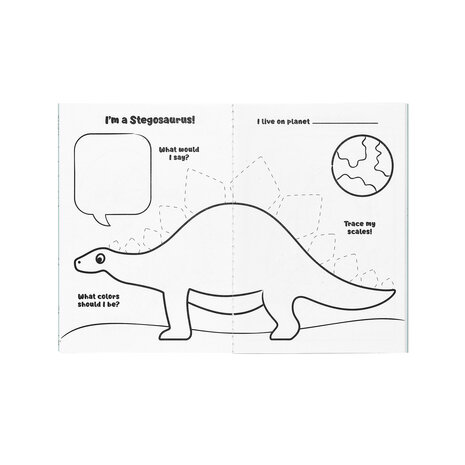 Ooly – Mini Traveler Coloring & Activity Kit – Dinosaurs in Space