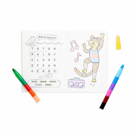 O0ly – Mini Traveler Coloring & Activity Kit – Jungle Friends