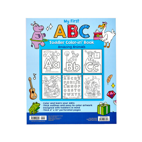 Ooly – Toddler Color-In’ Book – ABC Amazing Animals
