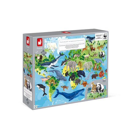 Janod WWF – Educatieve puzzel bedreigde diersoorten