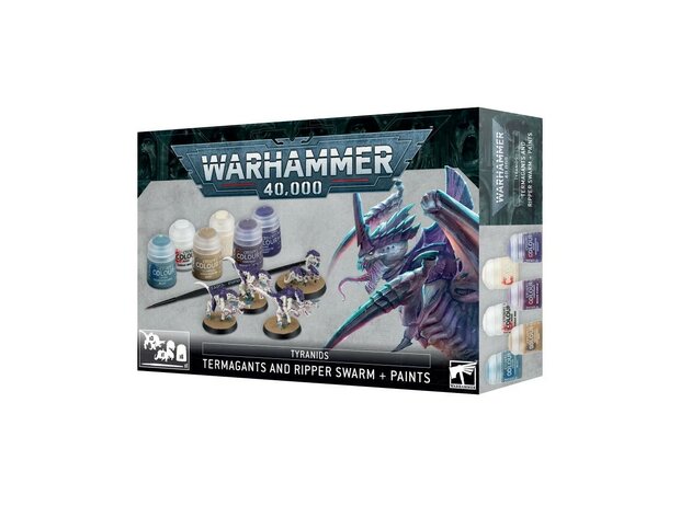 Warhammer 40,000 Tyranids: Termagants and Ripper Swarm + Paints Set