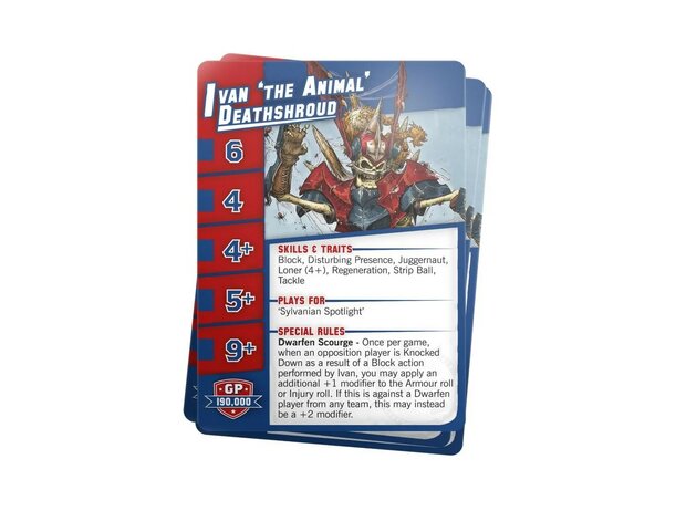 Warhammer Blood Bowl Vampire Team Card Pack