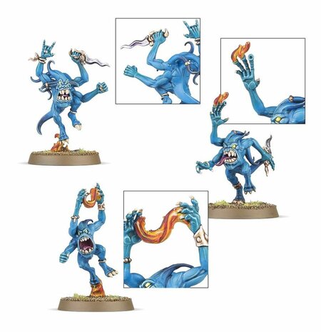 Warhammer age of Sigmar Disciples of Tzeentch Blue Horrors and Brimstone Horrors