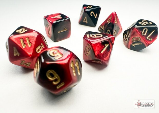 CHx 20633 Gemini Mini-Polyhedral Black-Red/gold Do