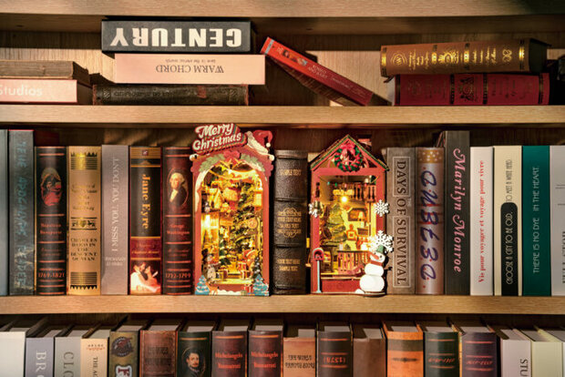 Robotime, DIY Book Nook Boekensteun Christmas Street