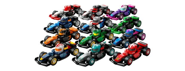 Lego F1® raceauto's minifigures