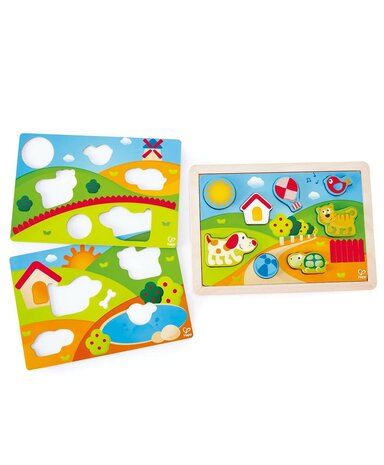 Hape Sunny Valley Puzzle 3 in 1
