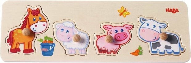 Haba Grijppuzzel jonge dieren op de boerderij